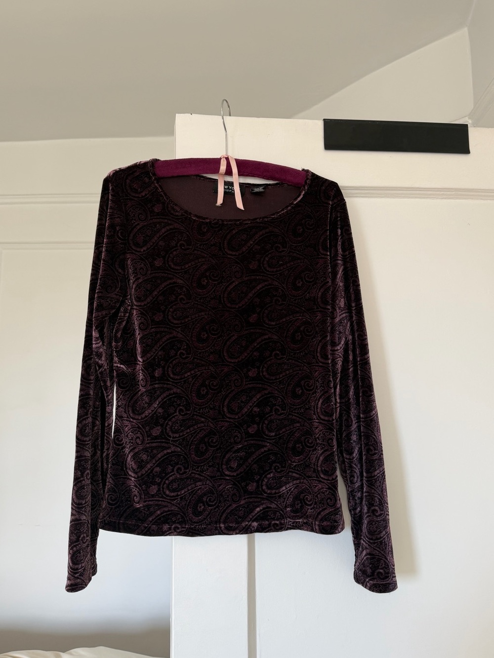 Vintage paisley velour top